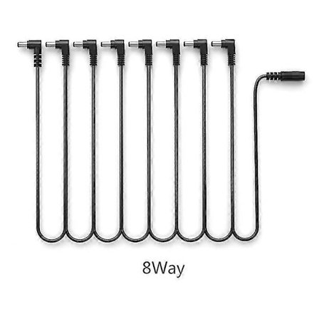 Daisy Chain-kabler Kompatibel med elektrisk gitar effektpedal 3/4/5/6/8-veis strøm 9v 2a