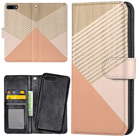 iPhone 7/8 Plus - Plånboksfodral/Skal Träkonst