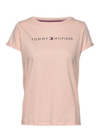Rn Tee Ss Logo T-shirt Top Lyserød Tommy Hilfiger