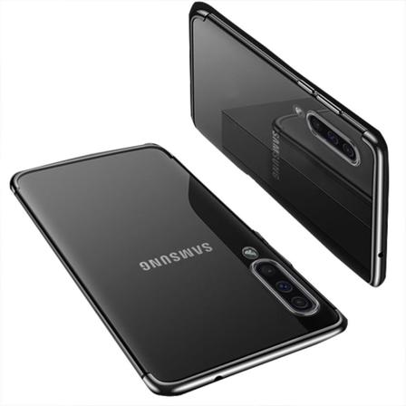 Samsung Galaxy A70 - Stilig effektivt silikondeksel (FLOVEME) Svart
