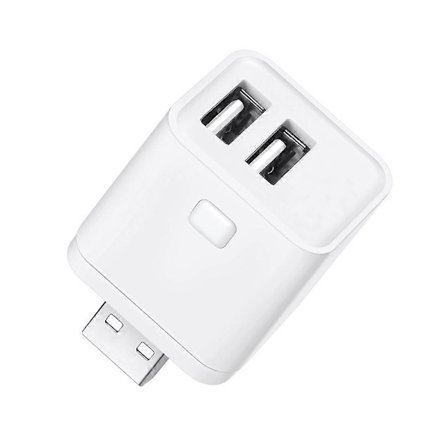 Tuya WiFi USB Adapter Bryter 2 Gang 5V Mini USB Strømadapter Smart Life Kontroll Via Alexa Yandex