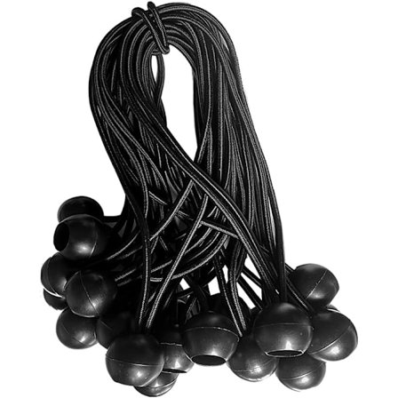 Tommes Bungee-snører med kule-tarpaulin-fester for baldakin-tarpaulin-telt, 25-pakning