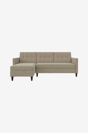 Dorel Home - 3-personers sovesofa med chaiselong Hartford - Brun - Sovesofaer - Fra Homeroom