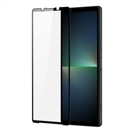 SKALO Sony Xperia 5 V 5G Heltäckande Skärmskydd Härdat Glas - Svart