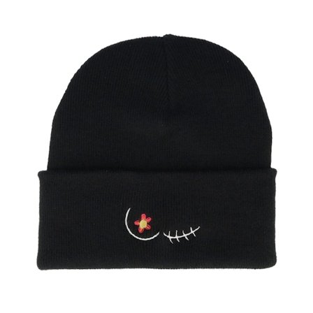 Hatstore - Pink Hope Collection Black Cuff Cuff Black Beanie - @ Hatstore