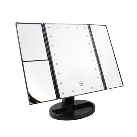 Oplyst makeup-spejl - 24 lys og 4 forskellige spejle