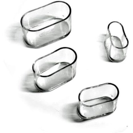 Ahlsen Stolbenbeskyttere, Ovale Silikone Møbelbenbeskyttere, Ridsefast Gulvbeskyttelse, 8-24 stk. Transparent/24 stk. 15x30mm/NC/