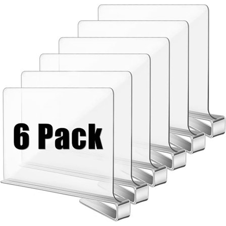 Akryl skillevægge til garderobeskabe, skillevægge i træ til garderobeskabe og opbevaringsenheder, køkkenskabe, (6 stk.)