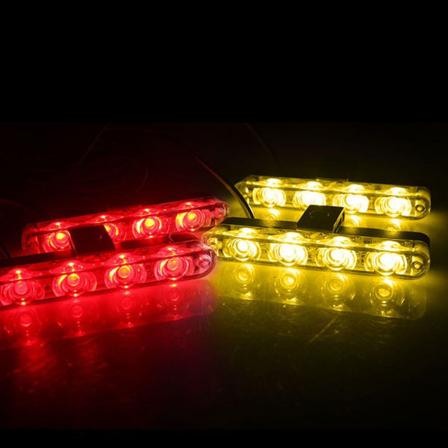 Bil LED-lys Varsellampe RØD&GUL red&yellow