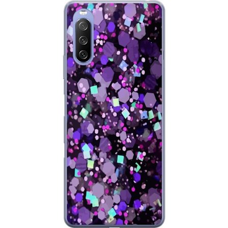 Yhteensopiva Puhelinkuori Sony Sony Xperia 10 III Lite Violetti Kimalle