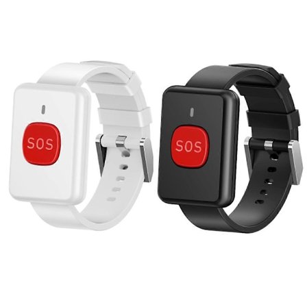 Personsökare för äldre som bor ensamma, enknapps nödlarm fjärrkontroll personsökare för äldre, klockstil