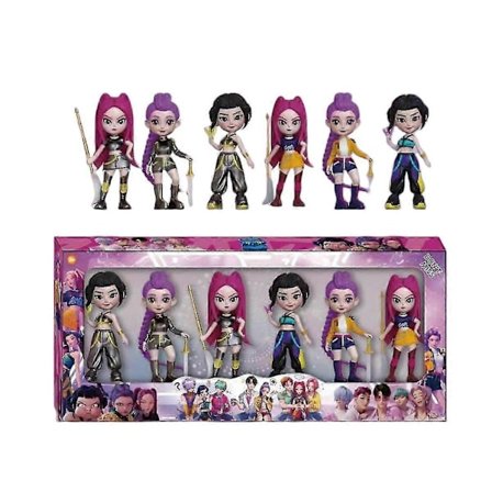 6 stk. Kpop Demon Hunters Action Figure Leketøy Derpy Tiger Rumi Mira Zoey Sussy Figurine Dukke Anime Samling Gave