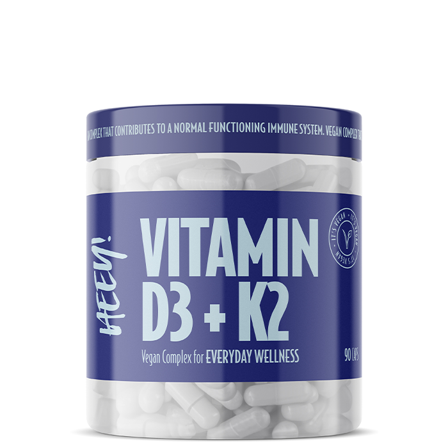 Heey! Vegansk Vitamin D3 + K2 med Superfruits 90 kapsler