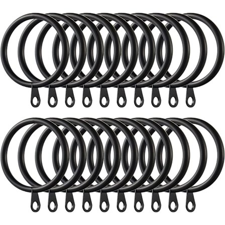 60 stk gardinringer, gardinringer i metall for gardiner