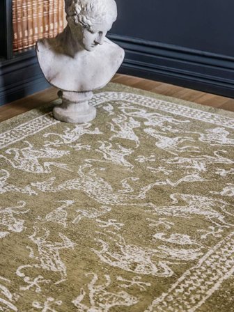 Nubian Koberec - Olivově Zelená 160X230