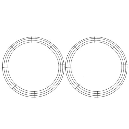2 stk. Metall Blomsterløkker Blomsterkrans Ringer Jern Garland Rammer DIY Kransløkker