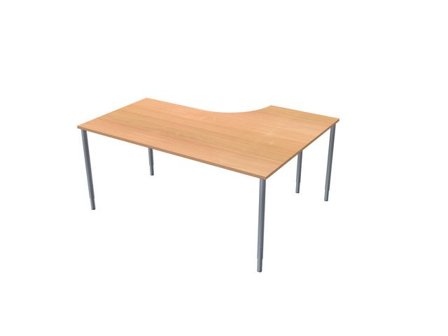 LANAB DESIGN Skrivbord frist V 1,6x1,2x0,8x0,6m bokl/grå - Lyreco - Kontorsmöbler och inredning - Bord och hurtsar - Skrivbord - Fasta