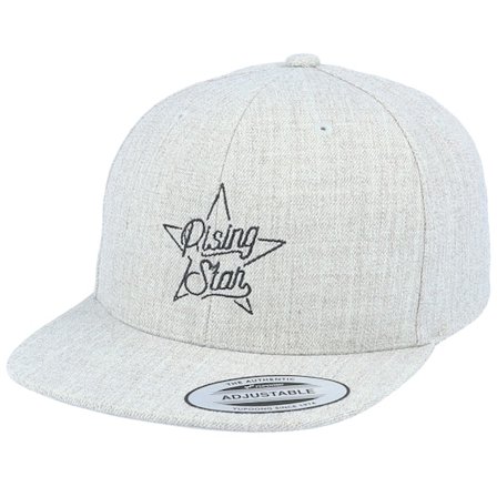 Kiddo Cap - Grijs snapback Cap - Kids Star Heather Grey Snapback @ Hatstore