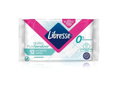 Libresse Intim Wipes 12 stk, Skincare, Intimpleje, Intimservietter