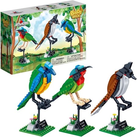 Fuglemodel Byggesæt - 408 Dele - Modeller til Børn og Voksne