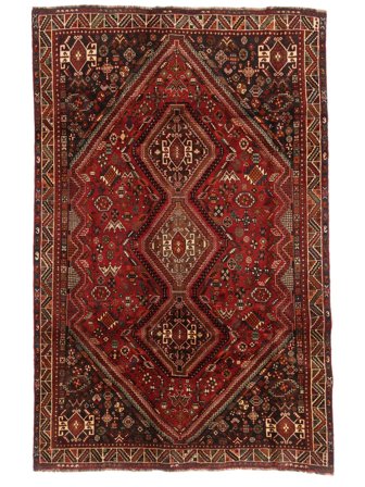 Ghashghai Fine Vloerkleed Handgeknoopt 176X274 Zwart/Donkerrood Perzië/Iran