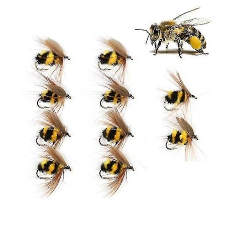 Bumble Bee Fiskeagn Kunstige Insekter Agn Med (10 stk 15 mm)