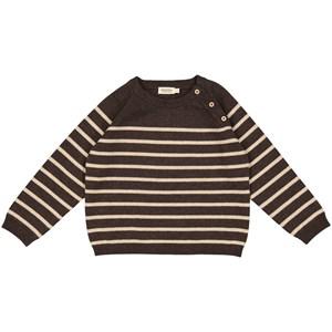 Kids - MarMar Copenhagen Striped Jumper Espresso 80 cm - Jumpers and knitwear - 80 cm - Brown