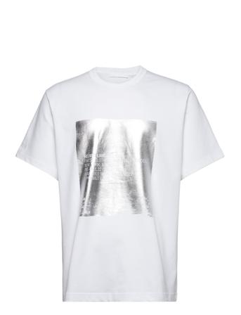 Silver Tee.metallic T-shirts Short-sleeved Hvit Helmut Lang