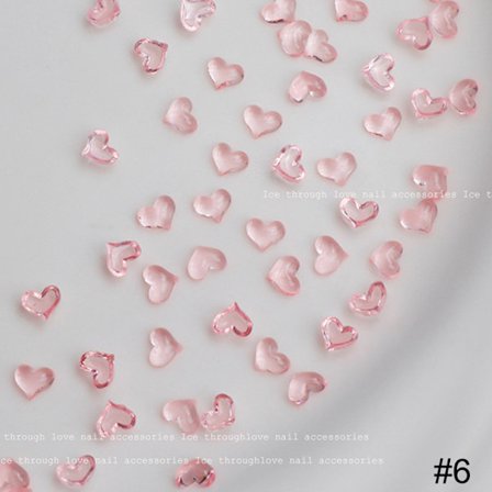 50 st Nagelkonstdekoration Gradient Kärlek Hjärtformad Nail art Nail art A