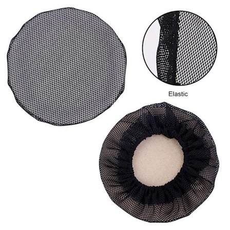 Litet hål Svart Elastiskt Mesh Snood Hair Net Bun Cover for Ball