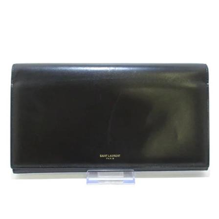 Saint Laurent Vintage, Pre-owned Wallets Zwart, Dames, Maat:ONE Size,leather