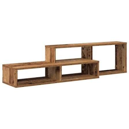 Stöd TV väggmålning i trä - vidaXL - 120x25x28,5 cm - Vit - Modern design - Praktisk förvaring - Inbyggd hylla