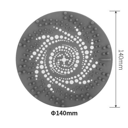 4 kappaletta, silikoninen hiustenkerääjä, ammeensuodatin, putkimainen viemäri imukupilla (tummanharmaa)