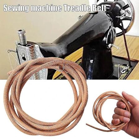 2 stk. 175 cm Hæm Pedal Symaskine Læderrem Antik Træde Dele + Hage Kompatibel med Singe