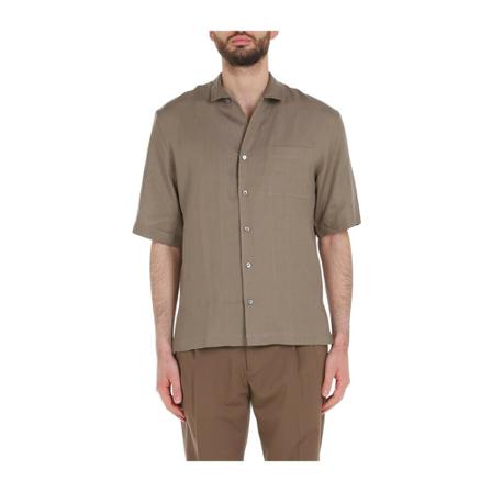 PT Torino, Linen shirt Bruin, Heren, Maat:L