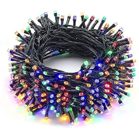 Juletræsbelysning Farverige lyskæder 10m 100 Led. Udendørs 8 Lystilstande Juledekoration Vandtæt Led Juletræsbelysning