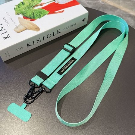 Mobiltelefon lanyard, långt rep, enkel crossbody, justerbar rygg, långt rep, utomhus vandringsrem, robust kort, anti-förlust, enfärgad