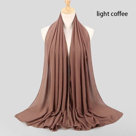 Päähuivi Satin Bandana LIGHT COFFEE