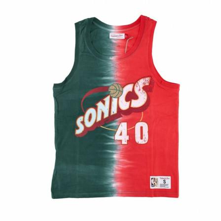 Mitchell & Ness tank top nba vertical tie dye Grøn, Herre