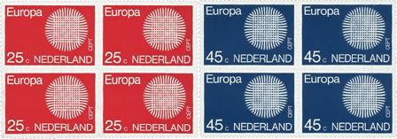 Holland 1970 - NVPH 971-972 - 4-blokke - Postfrisk