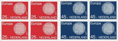 Holland 1970 - NVPH 971-972 - 4-blokke - Postfrisk