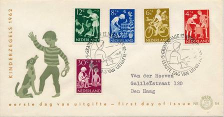 Holland 1962 - NVPH E54 - FDC - Med adresse