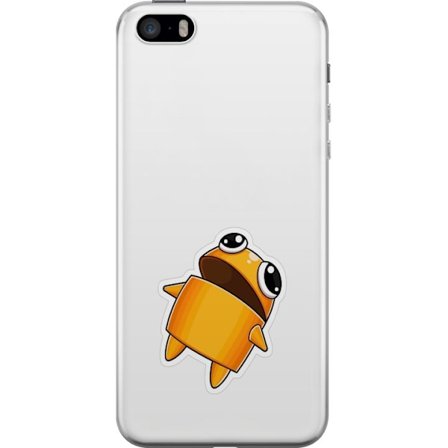 Kompatibel Mobilcover til Apple Apple iPhone 5s Orange tegnet figur med store øjne og dynamisk pose i legende stil