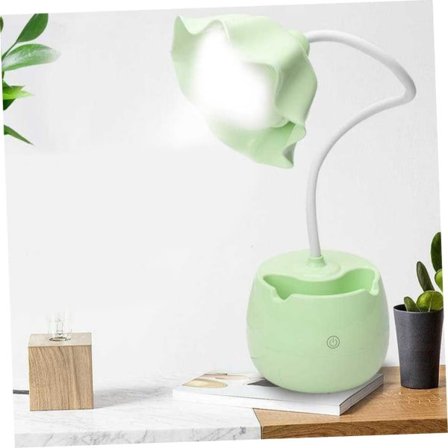 2 stk. Bordlampe USB Skrivebordslampe Læselampe Sengelampe LED-Grøn