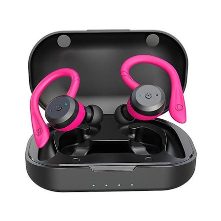 TWS In-Ear True Wireless Bluetooth Vattentäta Hörlurar Rosa