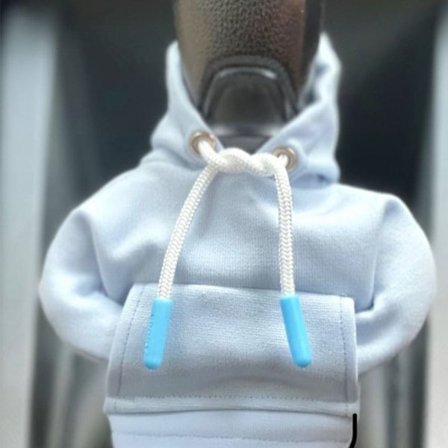 Girskifte-Knapp Hoodie Knapp Hoodie Genser HVIT