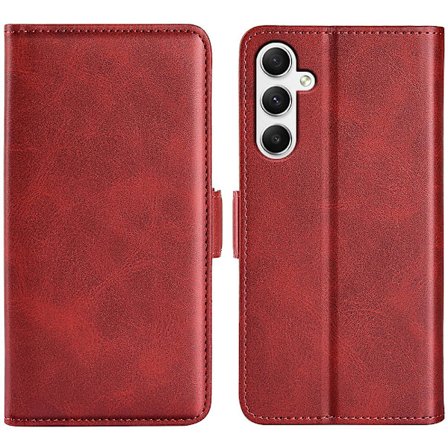 For Samsung Galaxy A35 5G PU Lær Lommebokveske Flip Telefondeksel med 3 Kortlommer