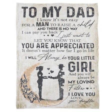 Pappafilt Fars dag tema Dubbla sidor Personlig Bred applikation Soffa filt för sovrum Soffa Kontor 150x200cm / 59.06x78.74in