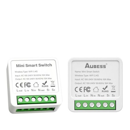 Tuya Smart WiFi Switch 16A 2 Way Control kytkimet Mini Smart Breaker Smart Life Control Support Alexa Google Home