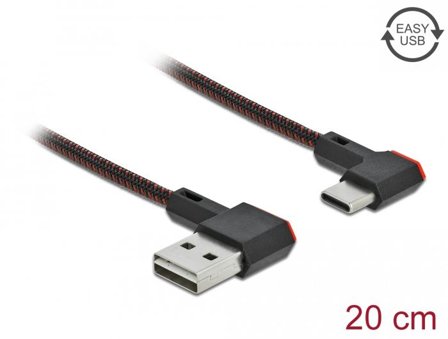 Delock Easy - USB type C-kabel - USB til USB-C - 20 cm
